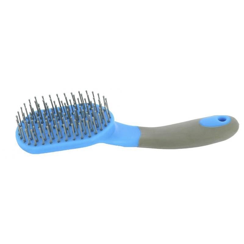 Boomerang Equestrian - Hippo Tonic Antimicrob Mane Brush Blue/Grey