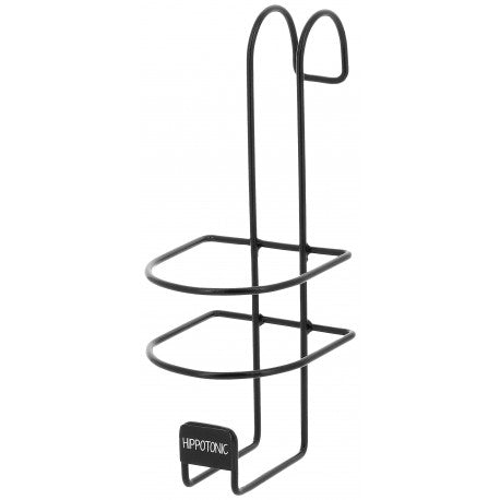 Black bottle holder to hang and take away on a white background