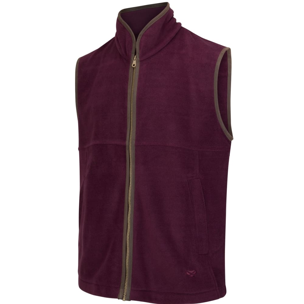 Boomerang Equestrian - Hoggs Of Fife Men's Stenton Technical Fleece Gilet Merlot