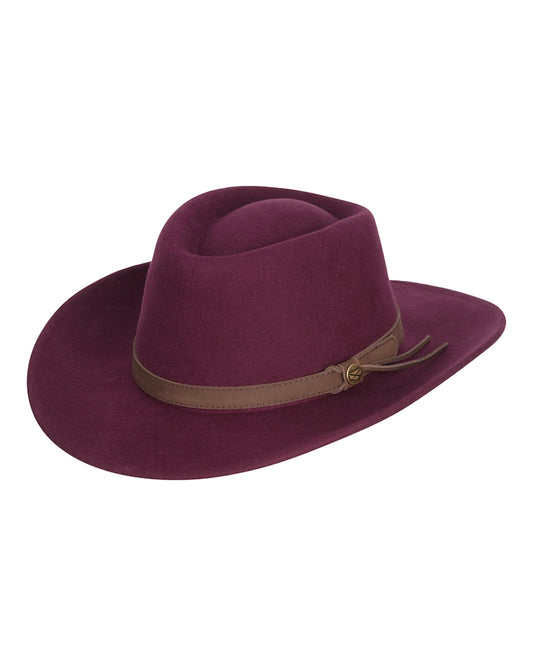 Boomerang Equestrian - Hoggs Of Fife Perth Crushable Felt Hat Merlot