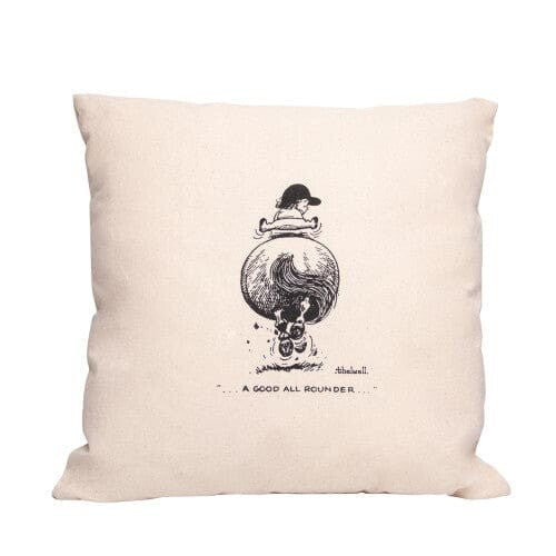 Boomerang Equestrian - HY Thelwell All Rounder Cushion Beige 40 x 40 cm