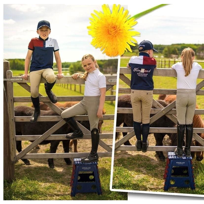 Boomerang Equestrian - Kingsland Jean Junior Technical Pique Polo Shirt Navy