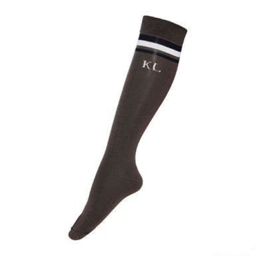 Boomerang Equestrian - KL Ladies Coolmax Knee Socks Newlin Brown Granite