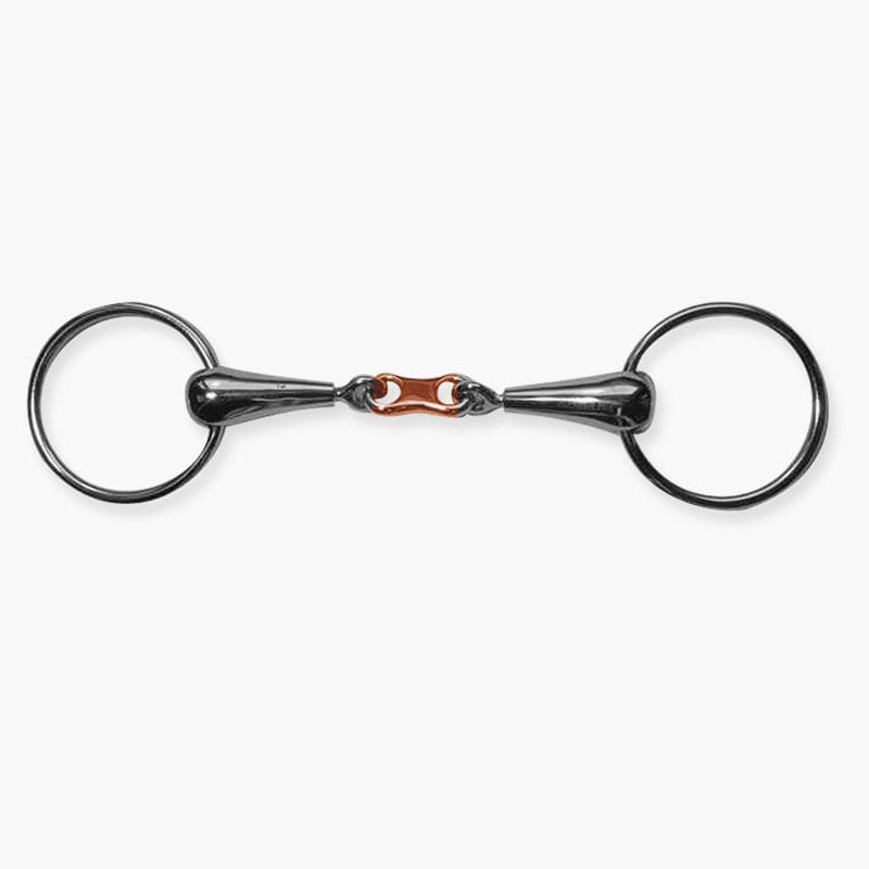 Boomerang Equestrian - Metalab Loose Ring Snaffle Bit With Copper French Link