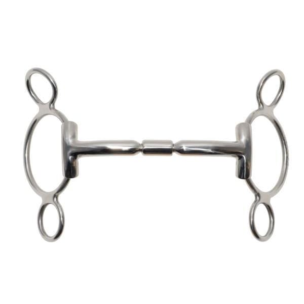 Boomerang Equestrian - Metalab Mullen Barrel Mouth 3 Ring Continental Gag Bit Elite Collection