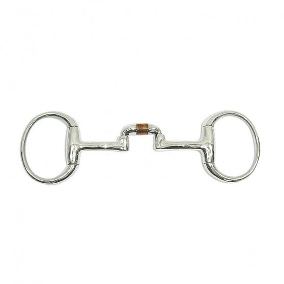 Boomerang Equestrian - Metalab Ported Relax Eggbutt Snaffle Bit With Part Copper Roller