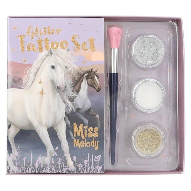 Boomerang Equestrian - Miss Melody Glitter Tattoo Set Night Horses