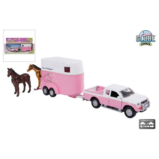 Boomerang Equestrian - Mitsubishi Jeep & Horse Box With Two Horses