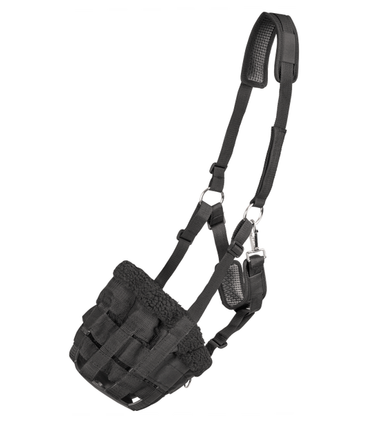 A muzzle on a gray background