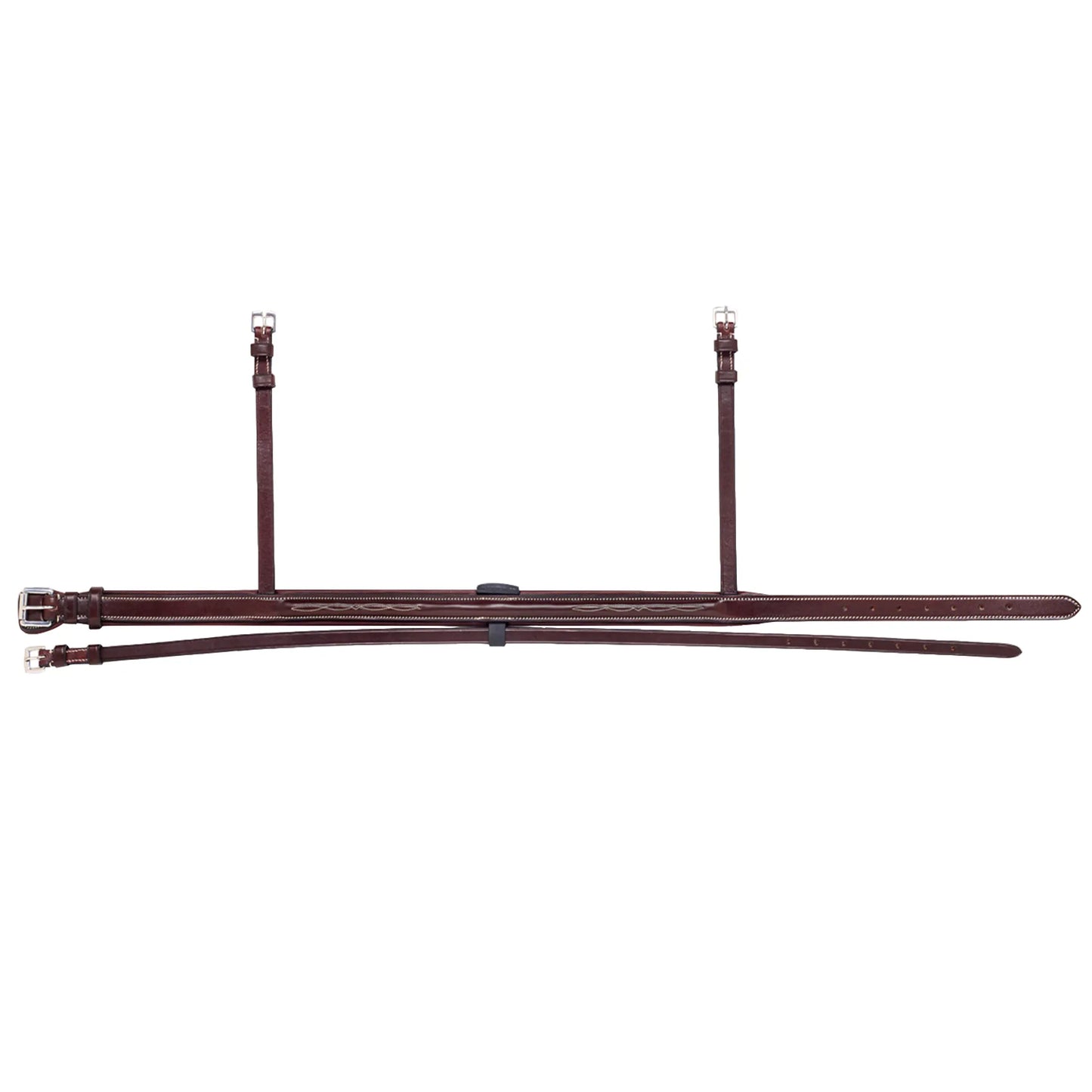 Boomerang Equestrian - Equiline Convex Noseband With Fancy Stitching Brown NB0449