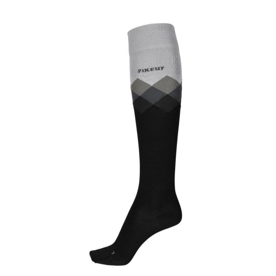 Boomerang Equestrian - Pikeur Knee Socks Stone Black/Grey