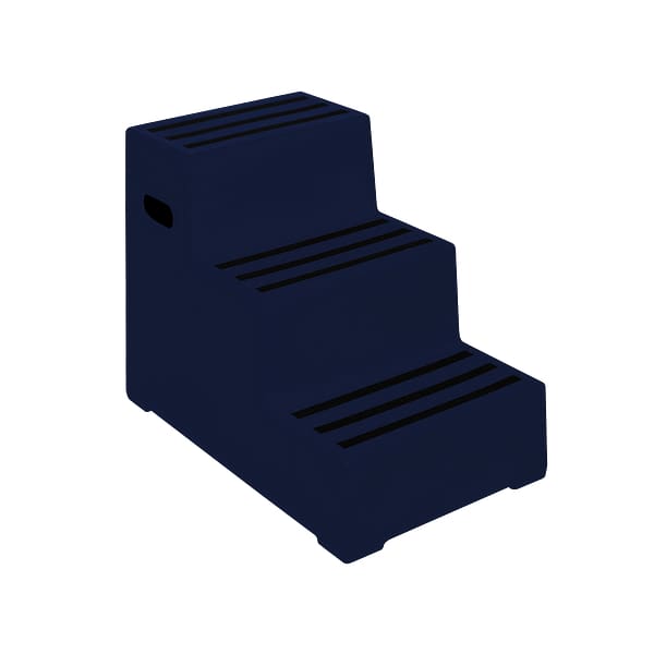 Boomerang Equestrian - Premium 3 Step Mounting Block Navy Blue