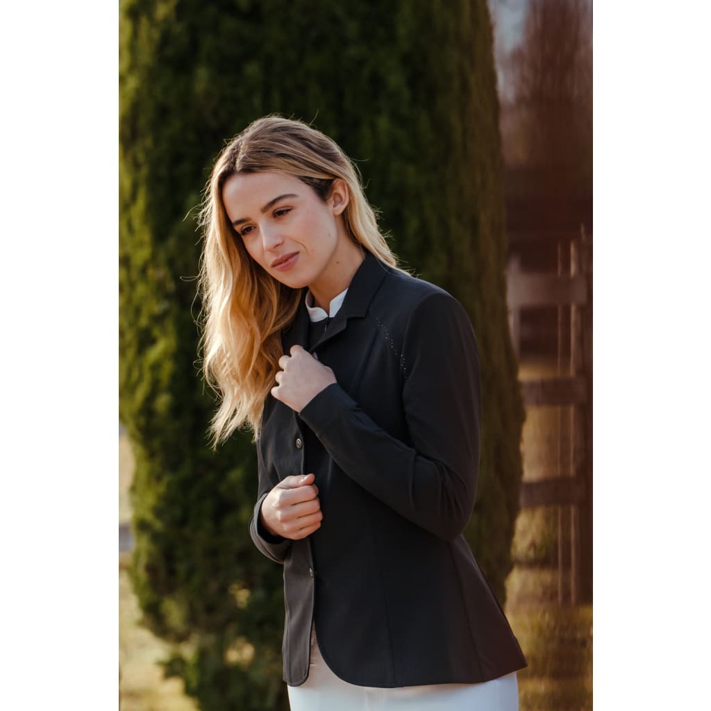 Boomerang Equestrian - Samshield Ladies Competition Jacket Olympe Ultralight Crystal Jet Black Texturized