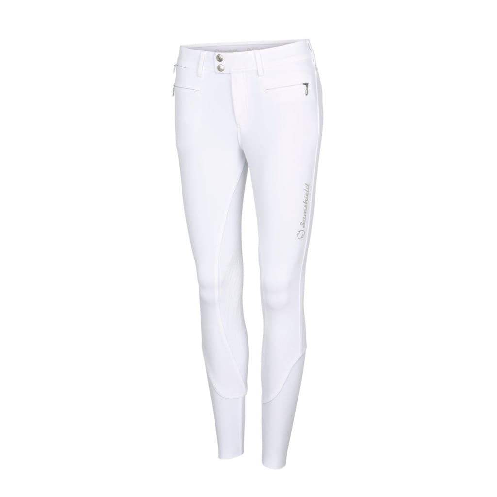 Boomerang Equestrian - Samshield Ladies Knee Grip Breeches Adele White/Tone