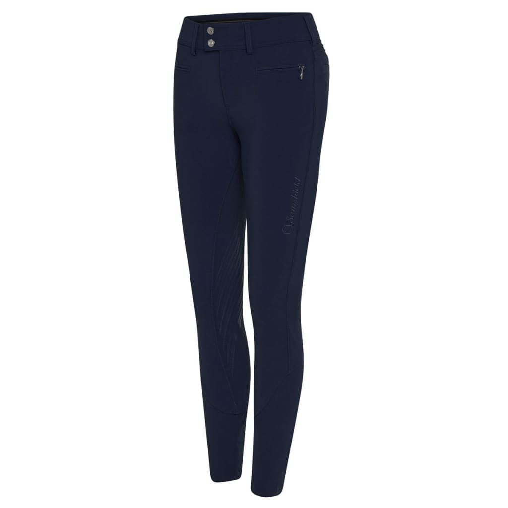 Boomerang Equestrian - Samshield Ladies Knee Grip Breeches Chloe Embroidery Navy