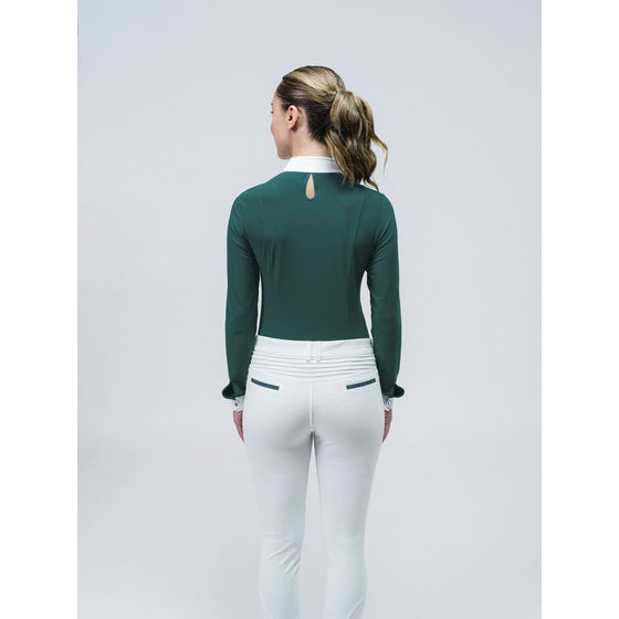 Samshield Ladies Long Sleeved Competition Shirt Scarlett Posy Green - Competition Shirt