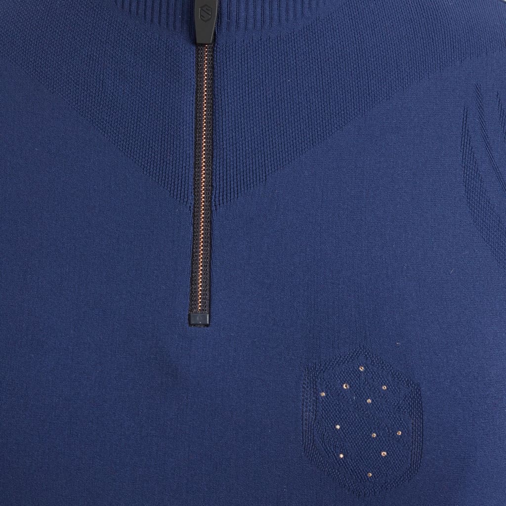 Boomerang Equestrian - Samshield Ladies Seamless Shirt Alice Navy/Rose