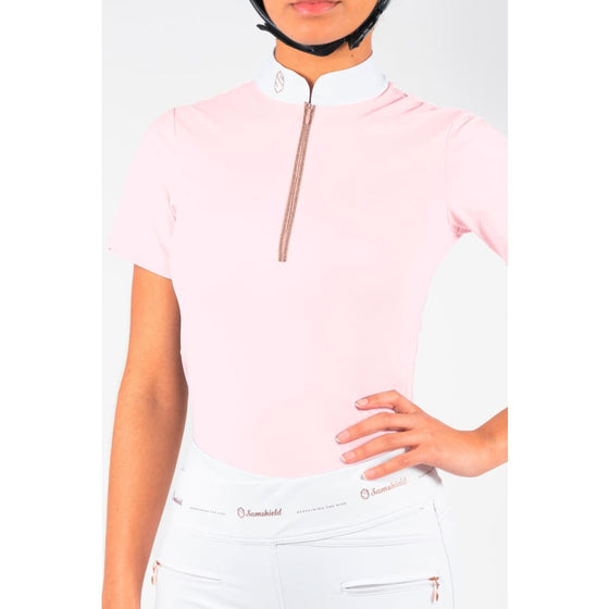Samshield Ladies Short Sleeved Competition Shirt Aloise Powder Pink/Rose - Competition Shirt