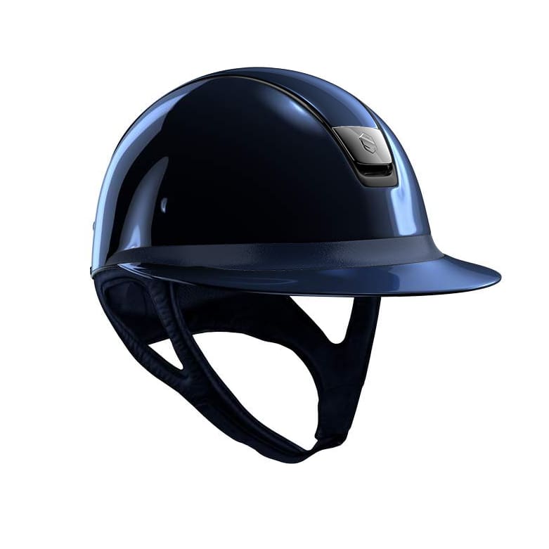  Samshield Miss Shield V2 2.0 Shadowglossy Helmet Navy with Black Chrome Trim & Blazon - L