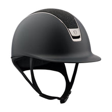  Samshield Shadowmatt V2 2.0 Helmet Black With Black Chrome Trim & Blazon And Crystal Fabric Top - M - Helmet