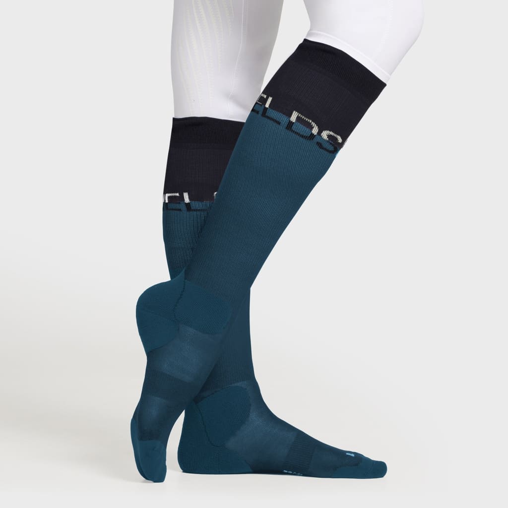 Boomerang Equestrian - Samshield Unisex Balzane Domi Socks Blue Lagoon