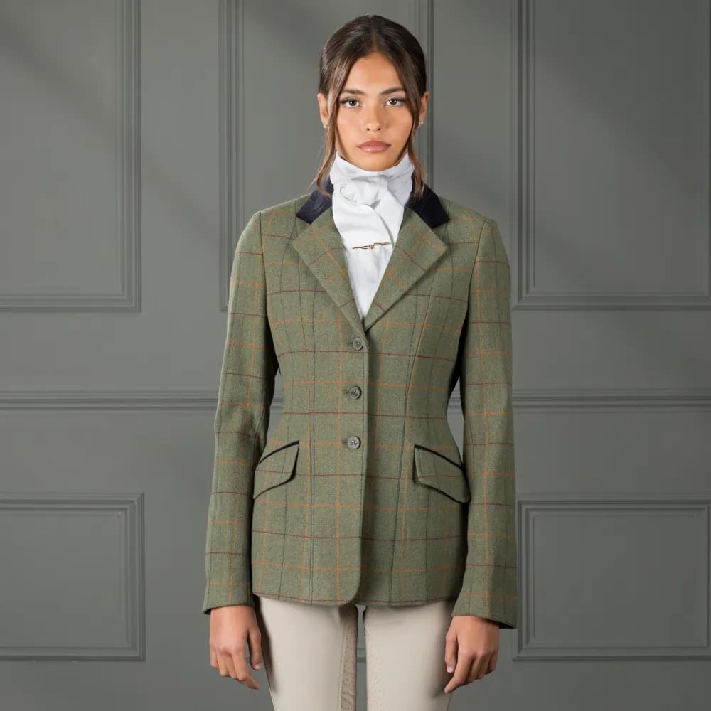 Boomerang Equestrian - Shires Aubrion Ladies Saratoga Tweed Jacket Red/Yellow/Blue Check
