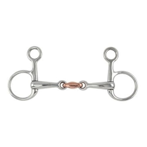 Boomerang Equestrian - Shires Hanging Cheek Copper Lozenge Snaffle