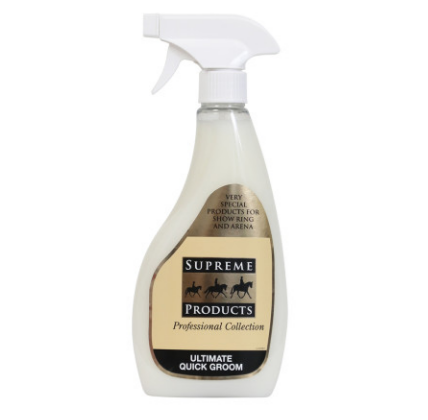 Supreme Products Ultimate Quick Groom spray bottle on a white background