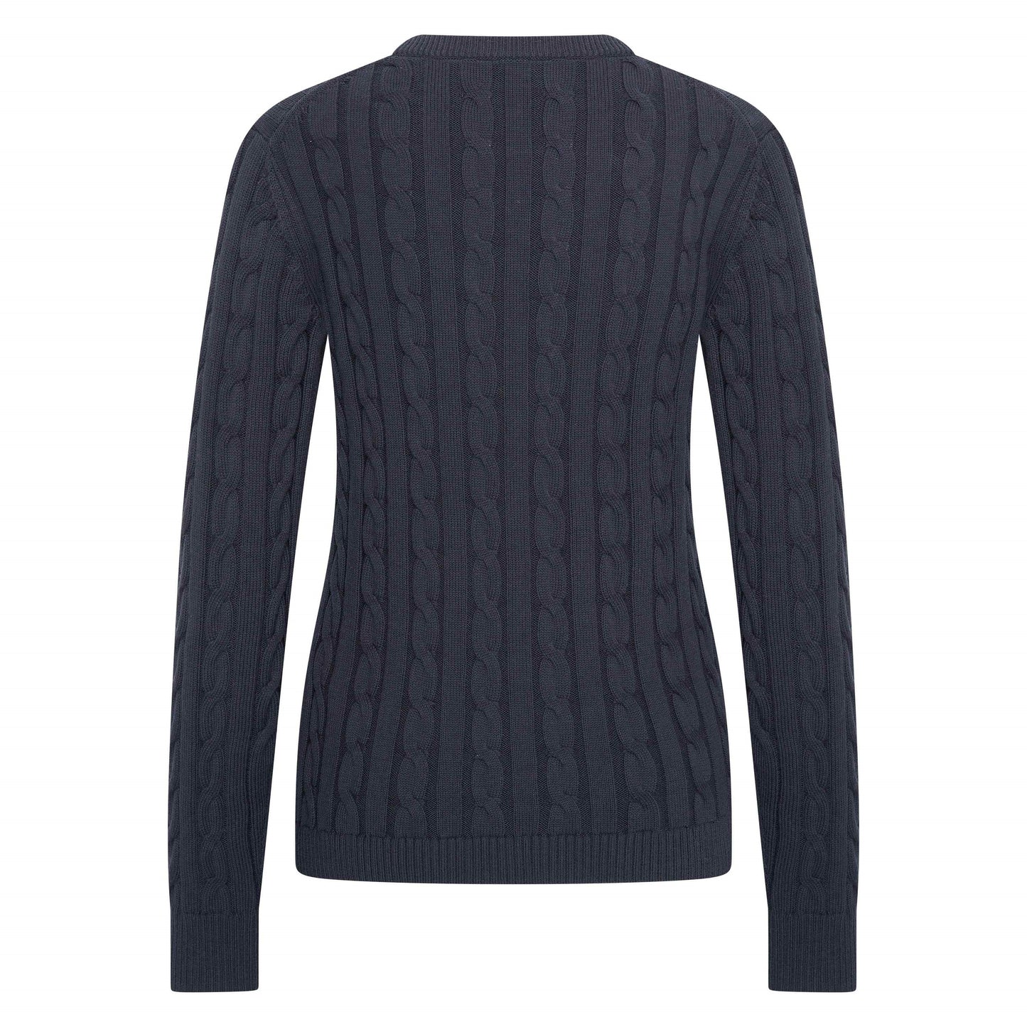 Navy pullover on a white background