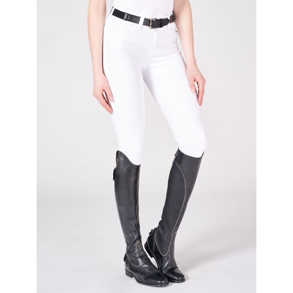 Boomerang Equestrian - Vestrum Ladies Syracuse Knee Grip Breeches White