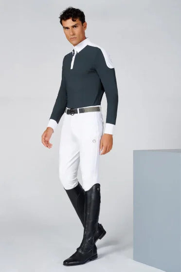 Boomerang Equestrian - Vestrum Men's Knee Grip TK Fabric Breeches San Diego White