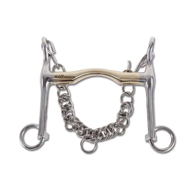 Boomerang Equestrian - Waldhausen Cyprium Brass Weymouth Bit with Curb Chain