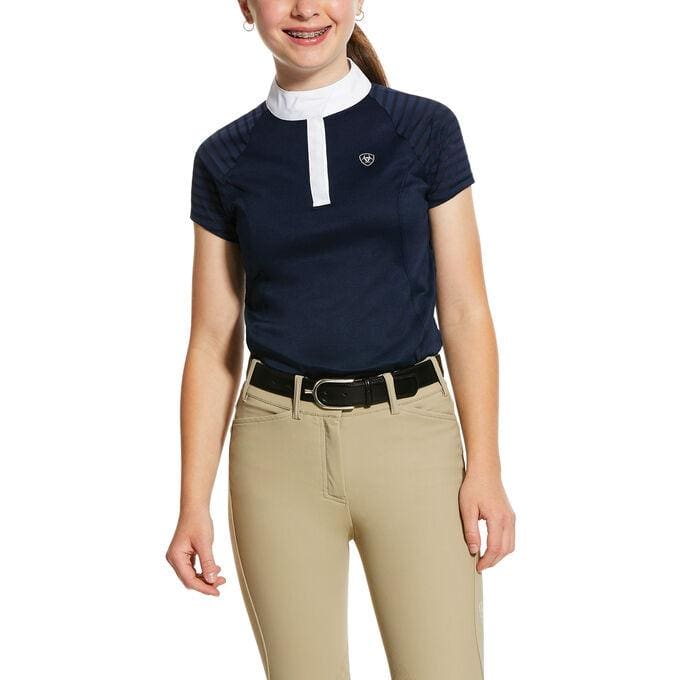 Boomerang Equestrian - Ariat Girls Aptos Vent Show Shirt Navy