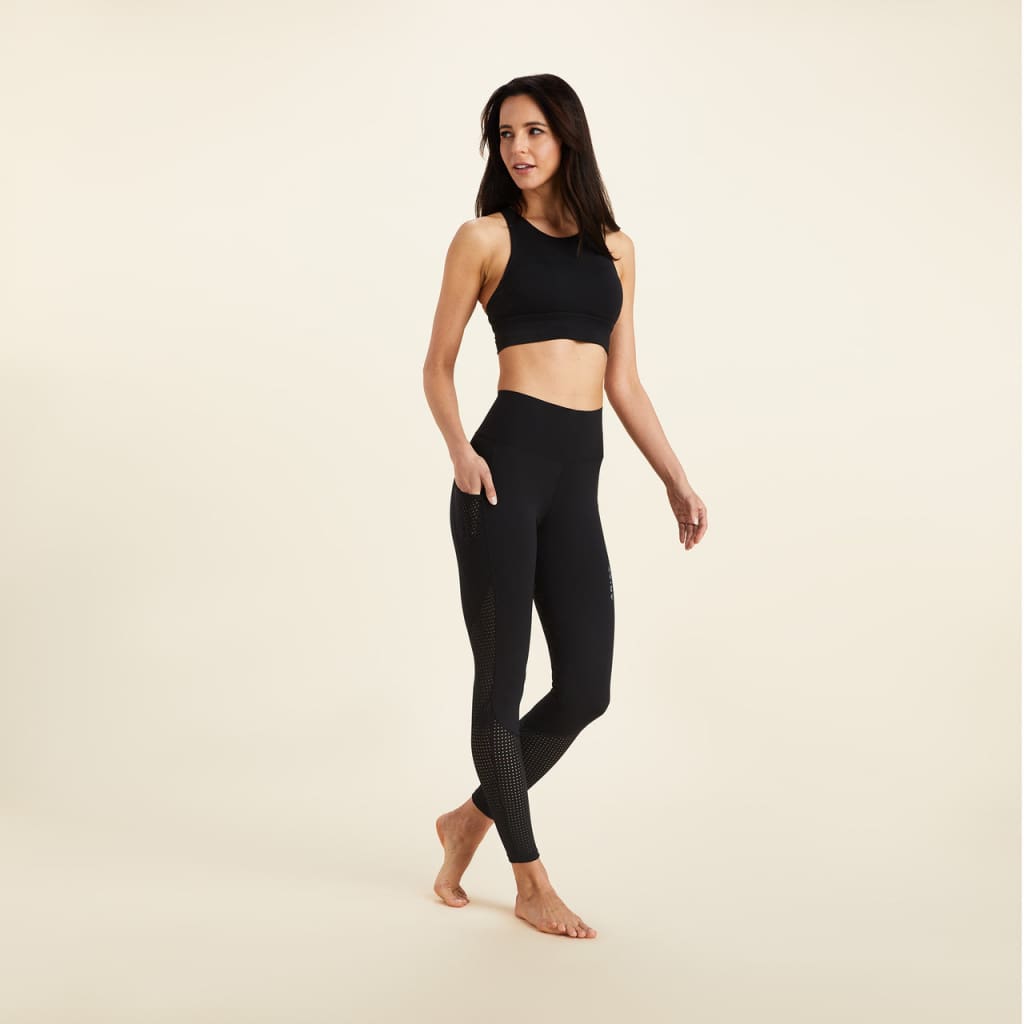 Boomerang Equestrian - Ariat Ladies Breathe EOS Half Grip Tights Black