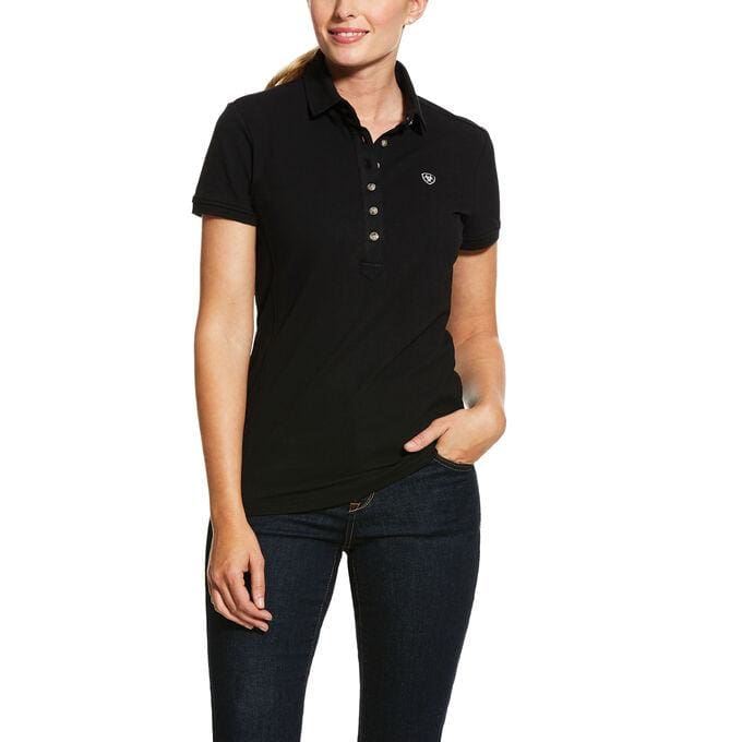 Boomerang Equestrian - Ariat Ladies Prix Polo Black
