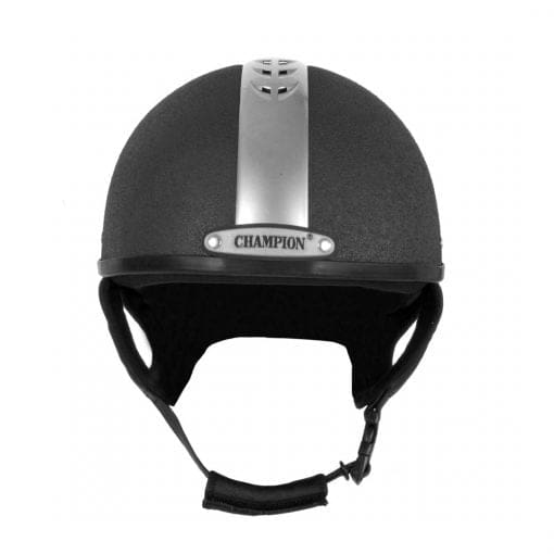 Boomerang Equestrian - Champion Ventair Deluxe Jockey Helmet Black/Silver