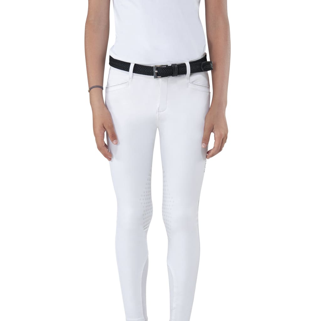 Boomerang Equestrian - Equiline Boy's Knee Grip Breeches Rasputin White