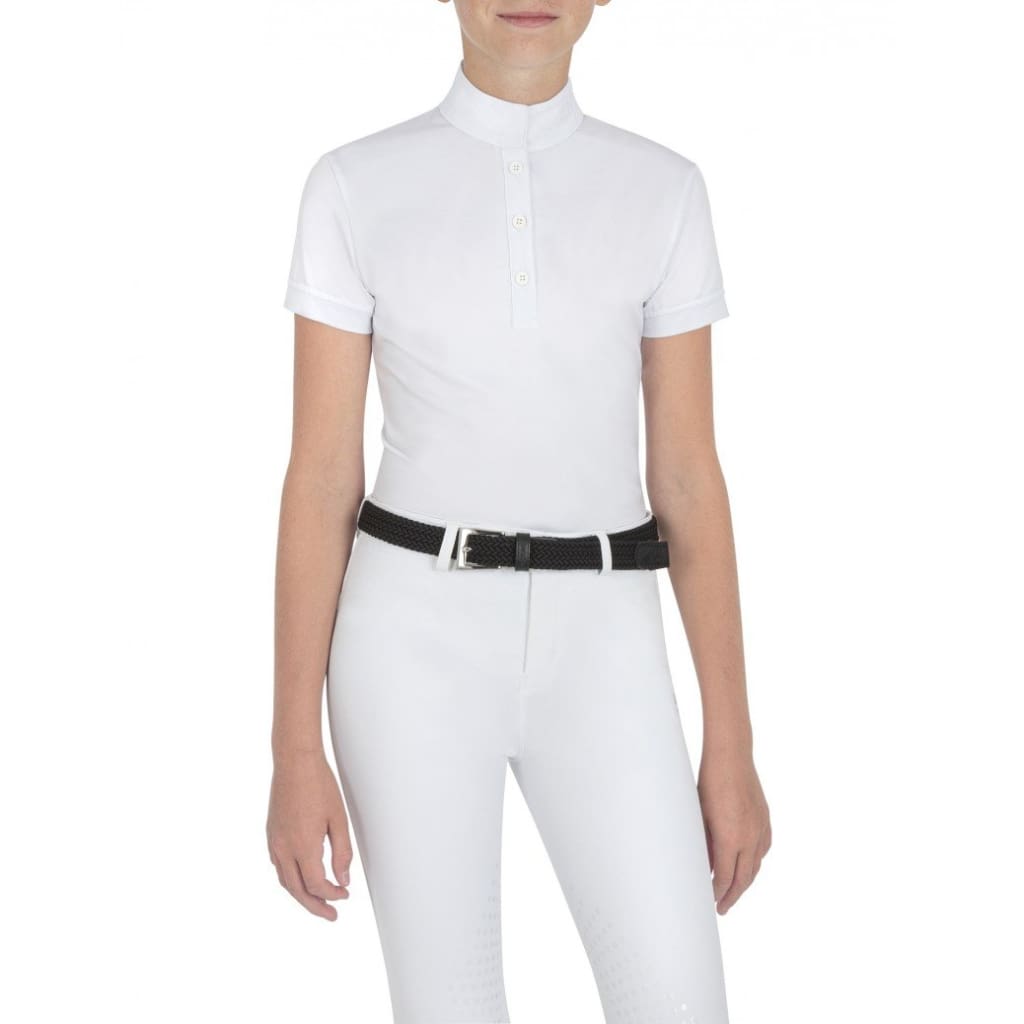 Boomerang Equestrian - Equiline Girl's Short Sleeved Competition Shirt JupiterK White