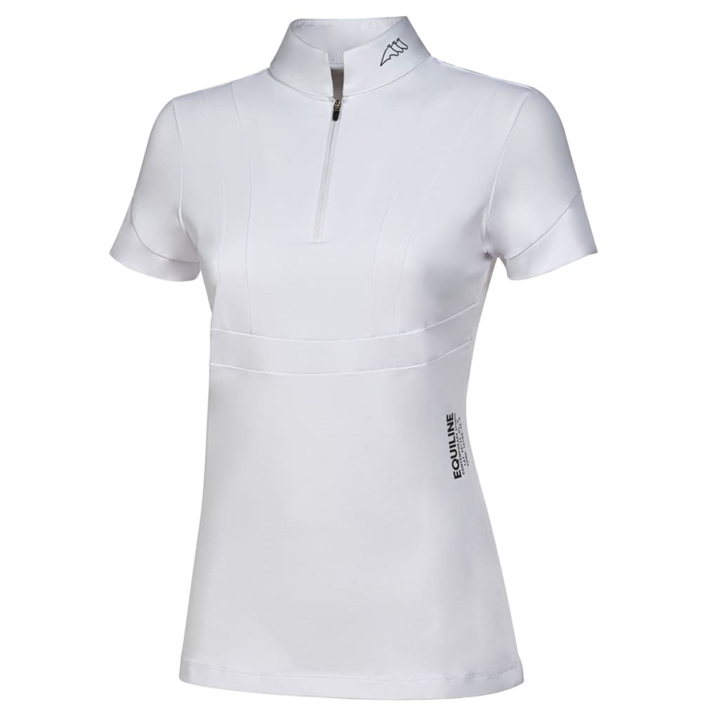 Boomerang Equestrian - Equiline Ladies Short Sleeved Competition Shirt Cressidyc White