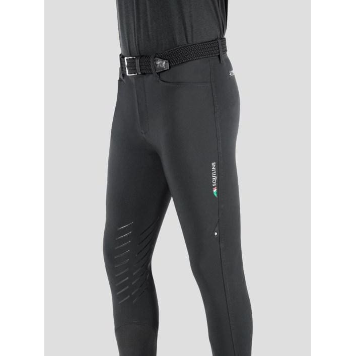 Boomerang Equestrian - Equiline Men's Team Knee Grip Breeches Black