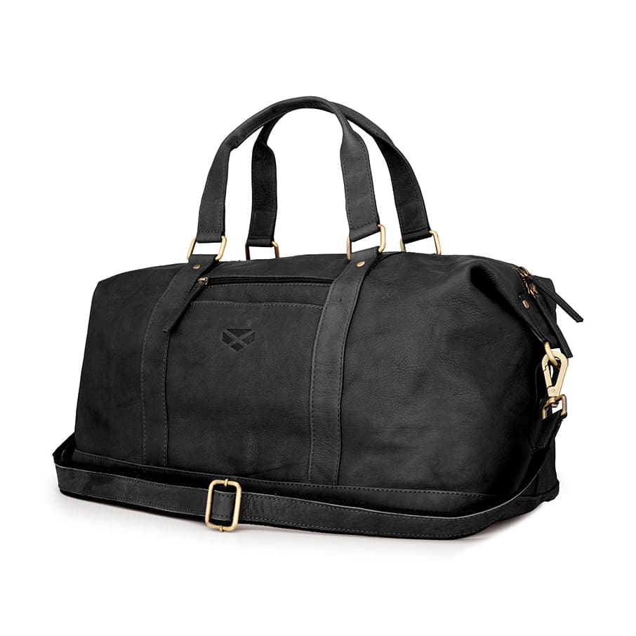 Boomerang Equestrian - Hoggs Of Fife Monarch Leather Carry On Holdall Black