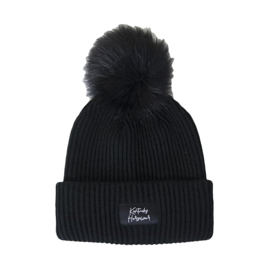 Boomerang Equestrian - Kentucky Beanie Pom Pom Black