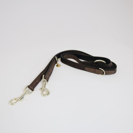 Boomerang Equestrian - Kentucky Dog Lead Velvet Leather Brown