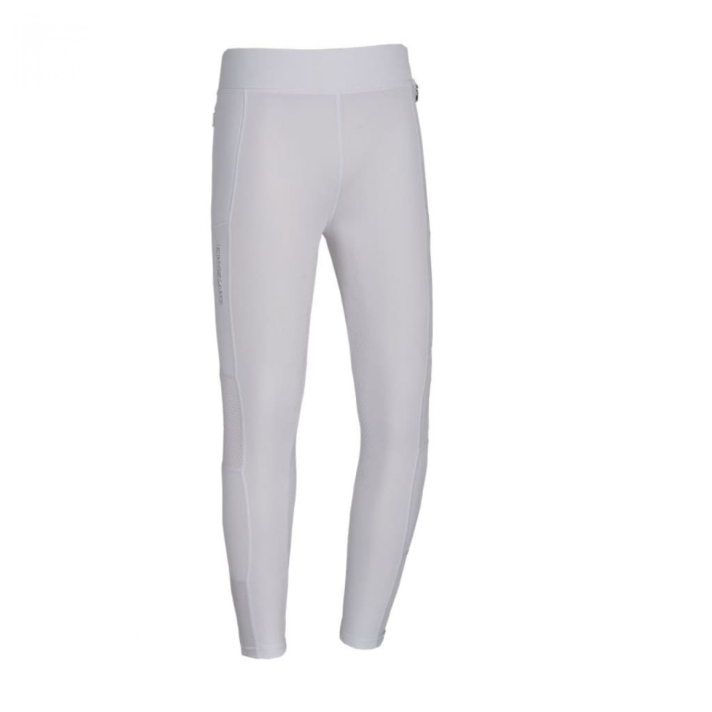 Boomerang Equestrian - Kingsland Girls Full Grip F-Tec2 Riding Tights Kemmie White
