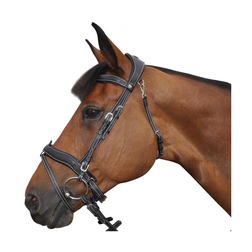 Boomerang Equestrian - Privilege Equitation Flags & Cup Comfort Combine Flash Bridle Havana