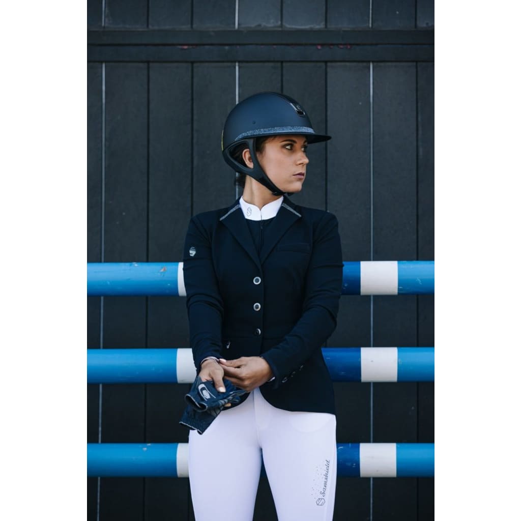 Boomerang Equestrian - Samshield Ladies Competition Jacket Victorine Navy Crystal Fabric Rose Gold