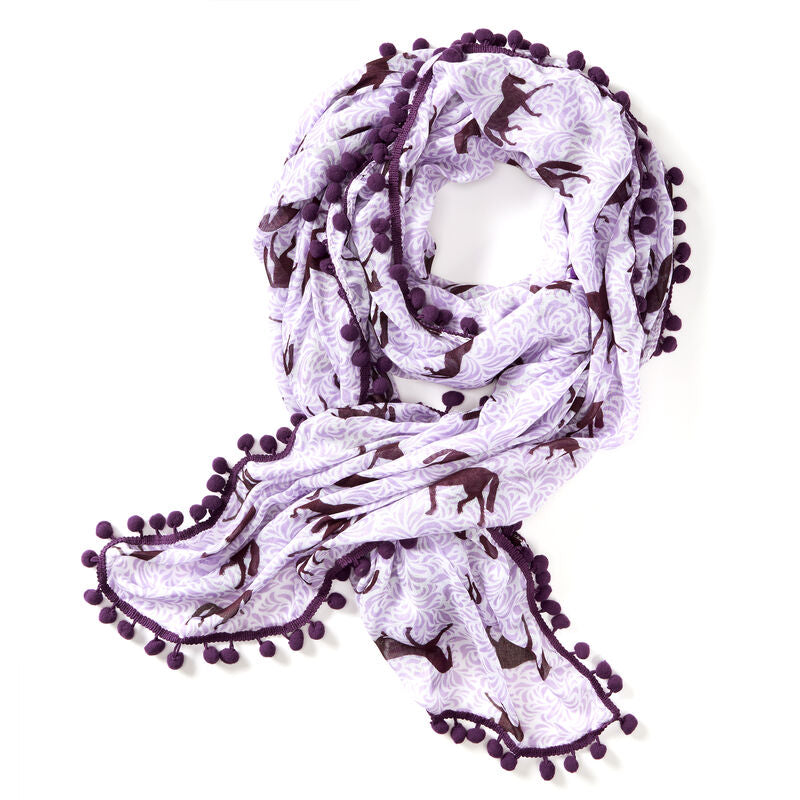 Ariat Ladies Plum Ponies Scarf