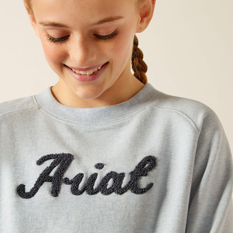 Ariat Youth Benicia Sweatshirt Cerulean Heather