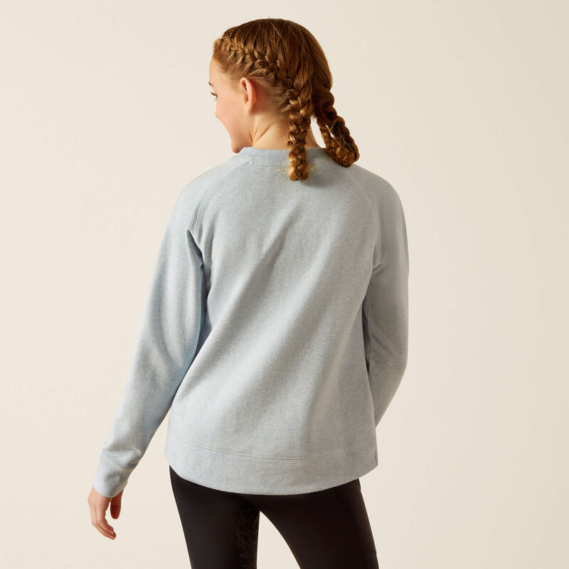 Ariat Youth Benicia Sweatshirt Cerulean Heather