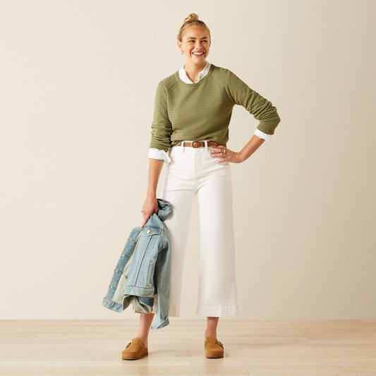 Boomerang Equestrian - Ariat Ladies Cambeck Sweater Oil Green